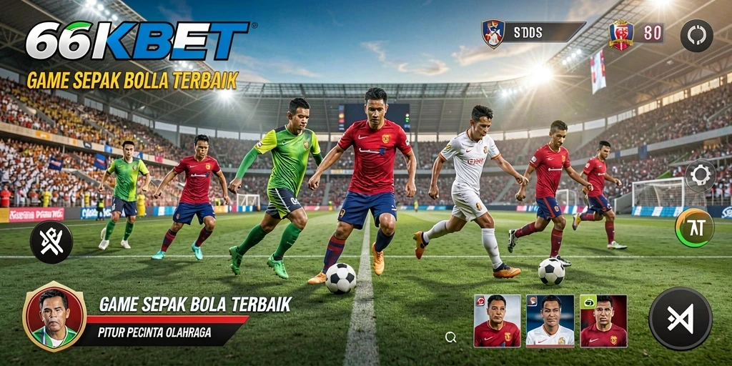 Tampilan menarik dari gameplay 66KBET dengan aksi sepak bola yang seru.