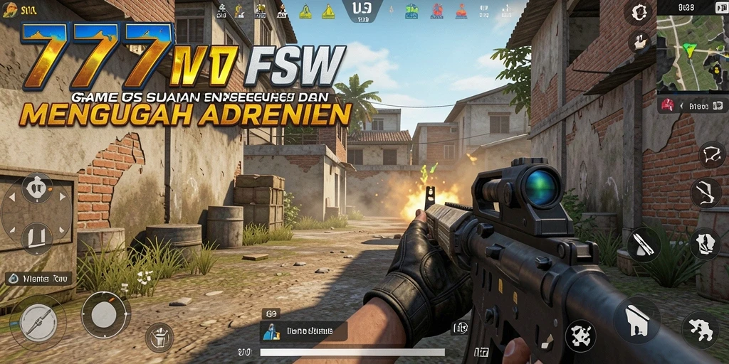 Gameplay mendebarkan dalam pertempuran FPS intens.