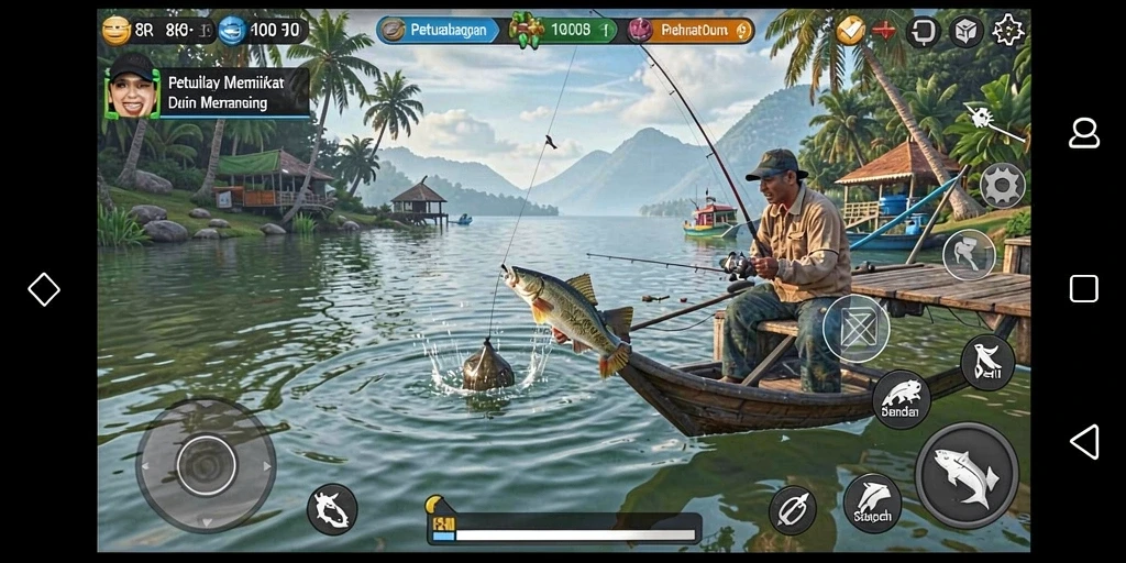 Tangkapan ikan yang menakjubkan di 8QR dalam gameplay yang realistis.