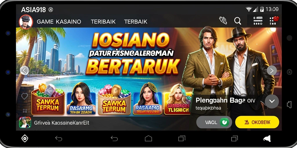 Tampilan gameplay seru di ASIA918 dengan berbagai permainan Kasino.
