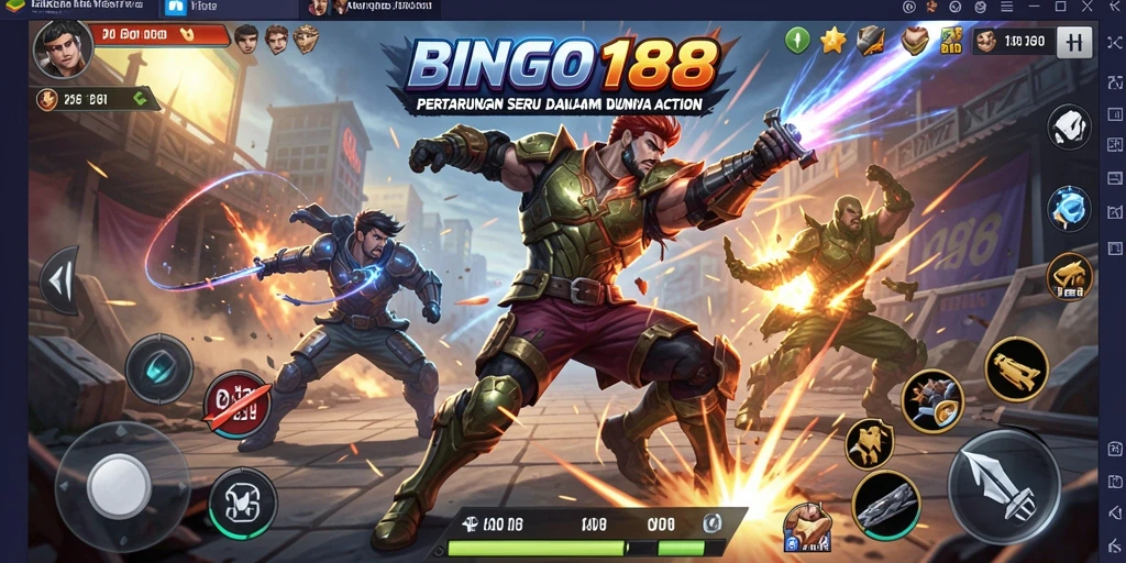 Tampilan seru gameplay BINGO188 dengan aksi penuh adrenalin.