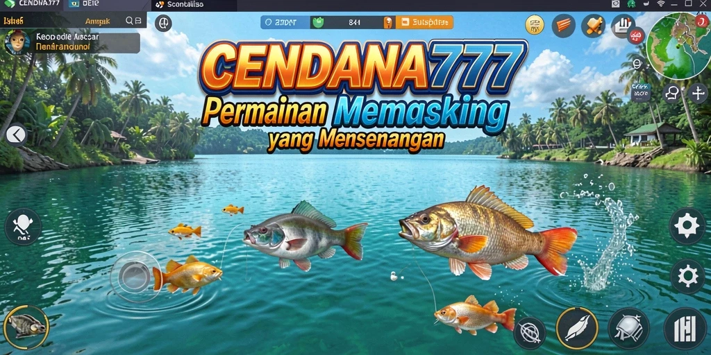Tampilan gameplay CENDANA777 yang menampilkan aksi memancing seru.