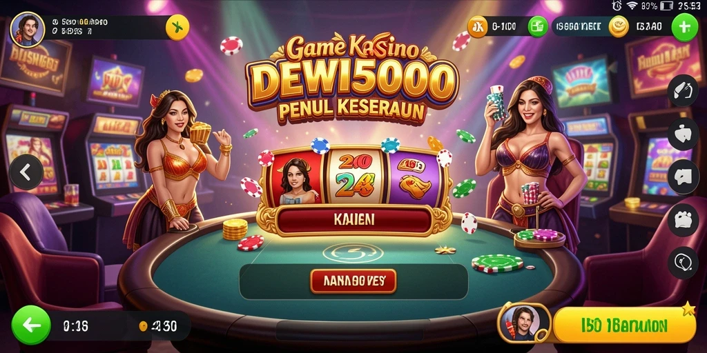Screenshot DEWI5000 menampilkan gameplay Kasino yang seru dan menarik.