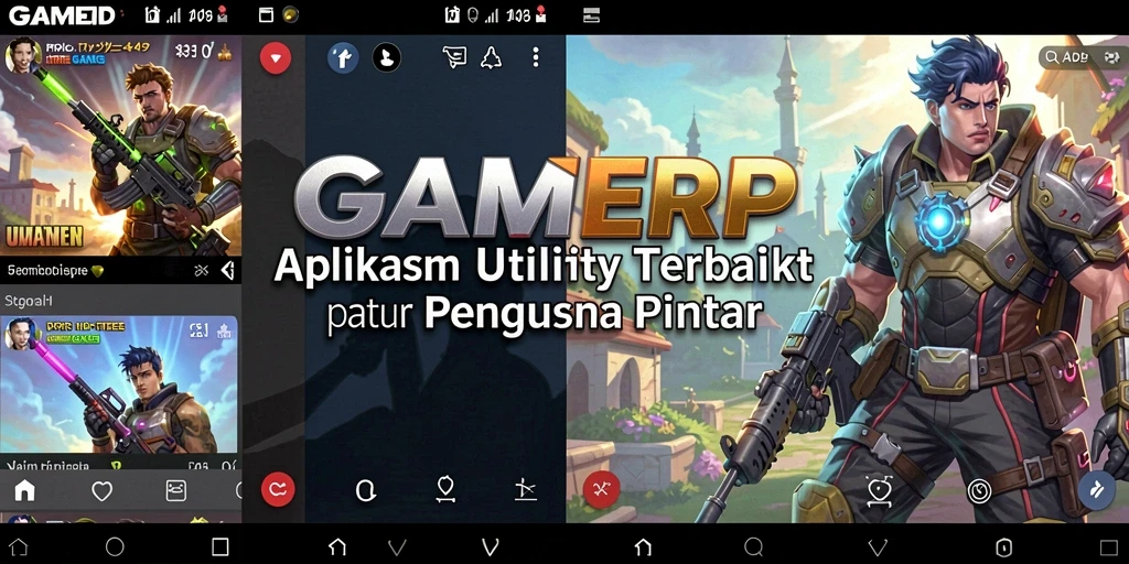 Tampilan antarmuka GAMERP yang bersih dan modern.