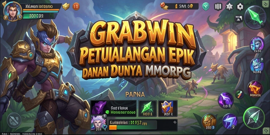 Screenshot gameplay yang menampilkan petualangan epik di GRABWIN.