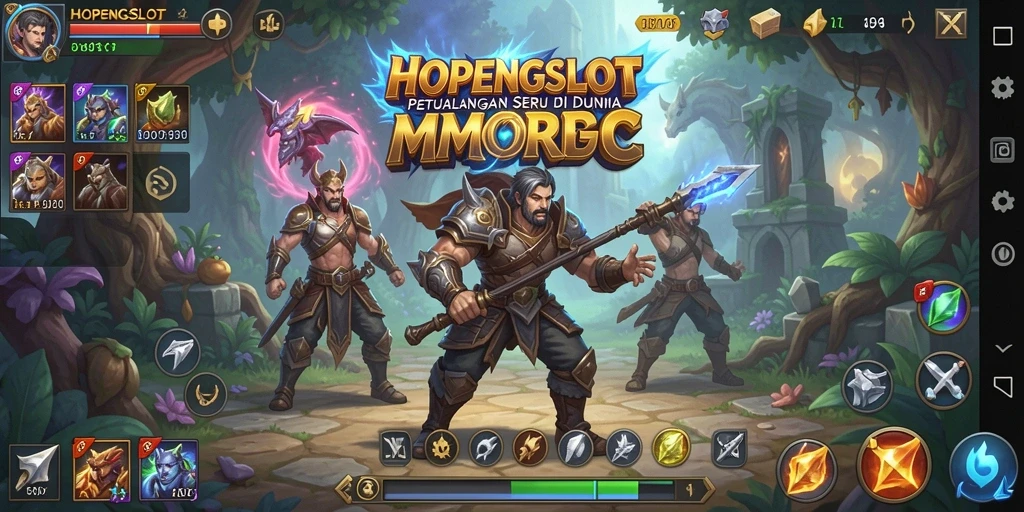 Tampilan gameplay <strong>HOPENGSLOT</strong> yang menakjubkan dengan aksi seru di dunia MMORPG.
