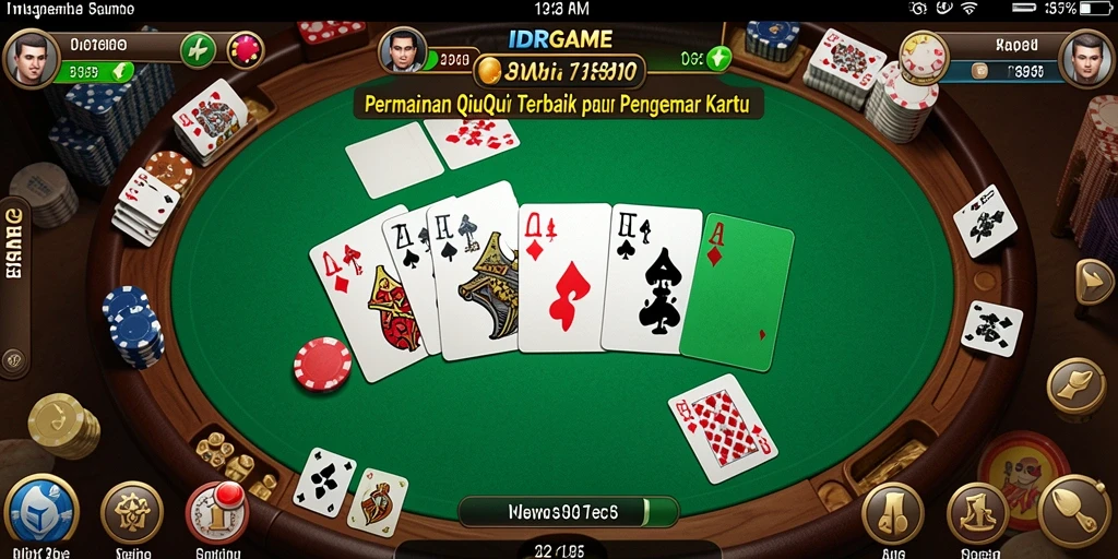 Tampilan menarik dari gameplay QiuQiu IDRGAME.
