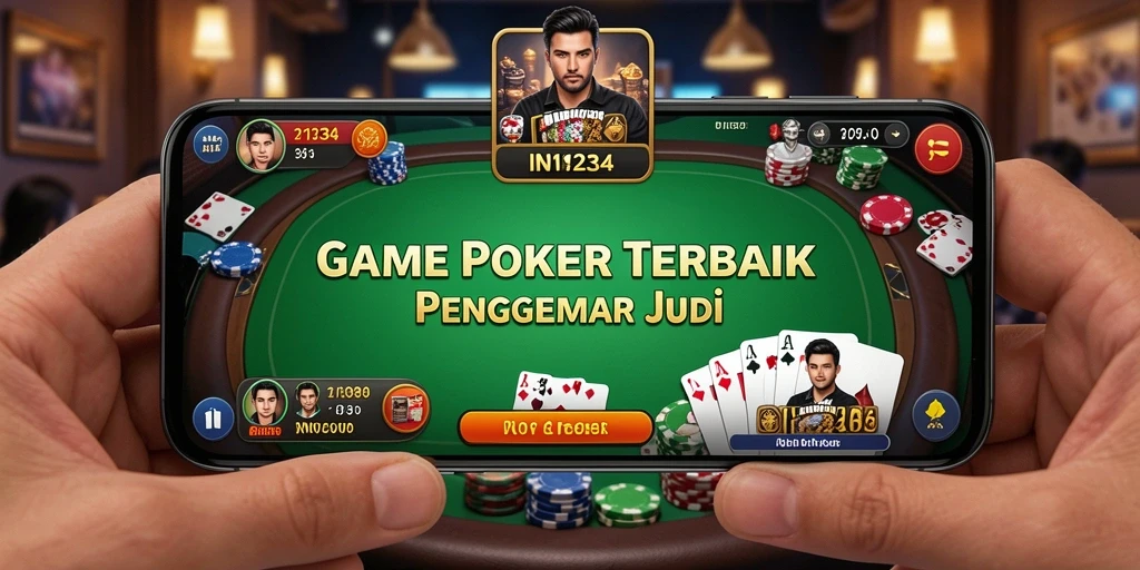 Tampilan gameplay seru di IN1234 dengan pemain poker yang kompetitif.