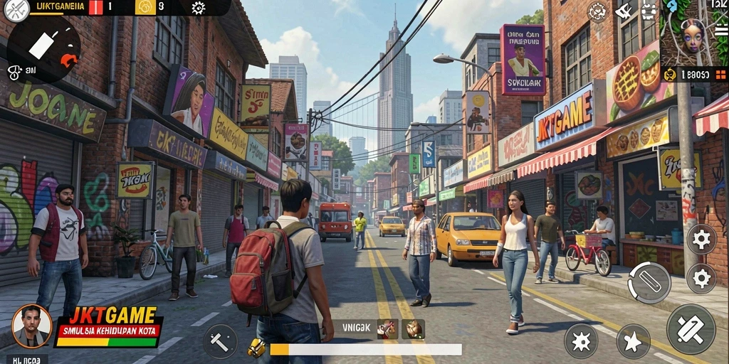 Tangkapan layar menampilkan gameplay mendalam di JKTGAME.