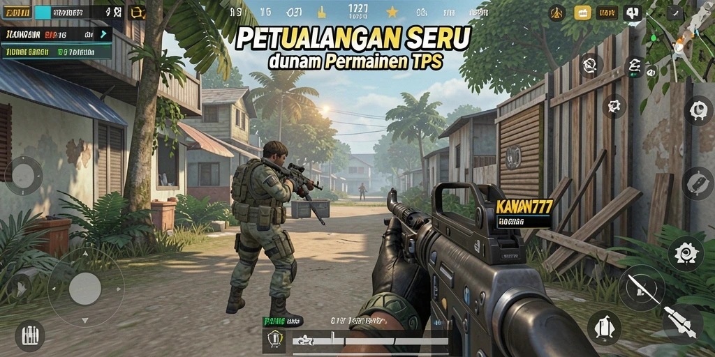 Tampilan gameplay seru di KAWAN777 dengan aksi TPS yang mendebarkan.
