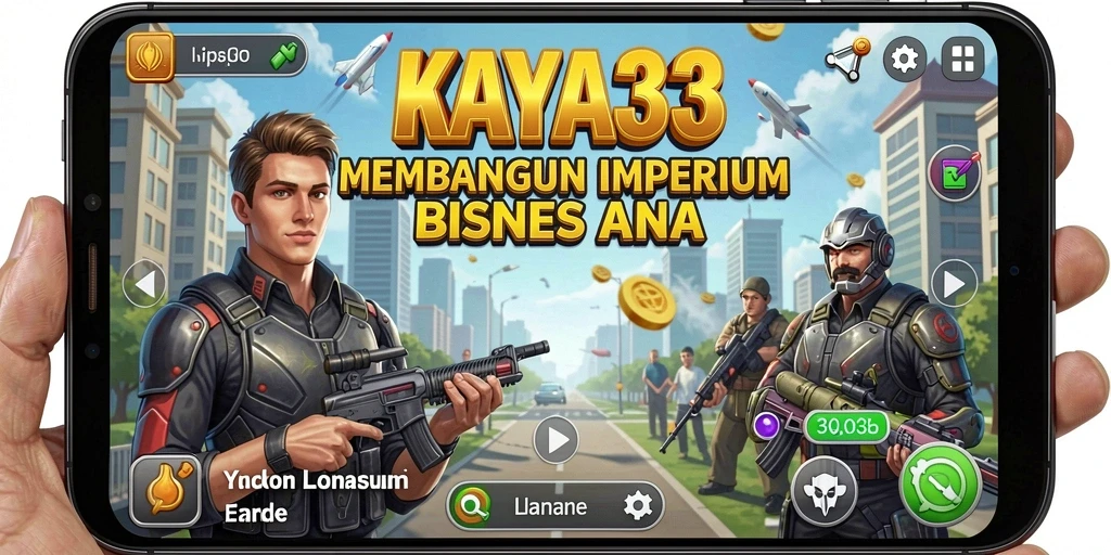 Screenshot gameplay KAYA33 menunjukkan pengelolaan bisnis yang seru.