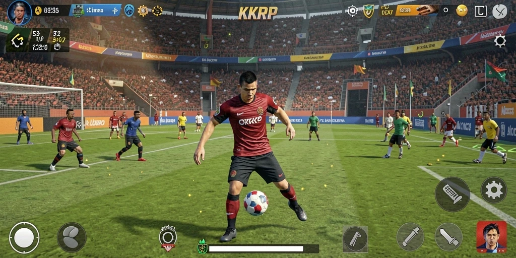 Tangkapan layar gameplay KKRP yang menampilkan aksi olahraga seru.