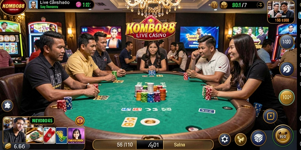 Tampilan gameplay Live Casino di KOMBO88 yang menarik.