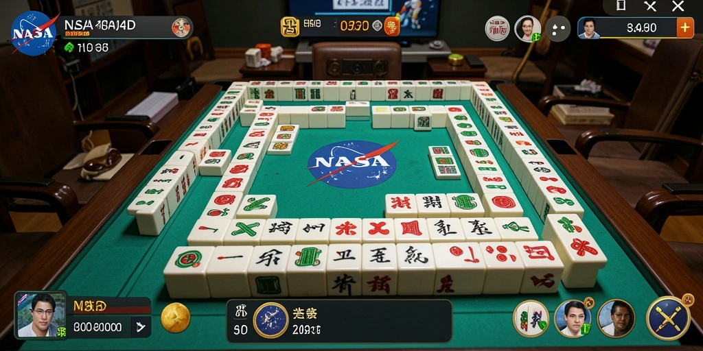 Screenshot gameplay NASA4D menampilkan aksi seru permainan Mahjong.