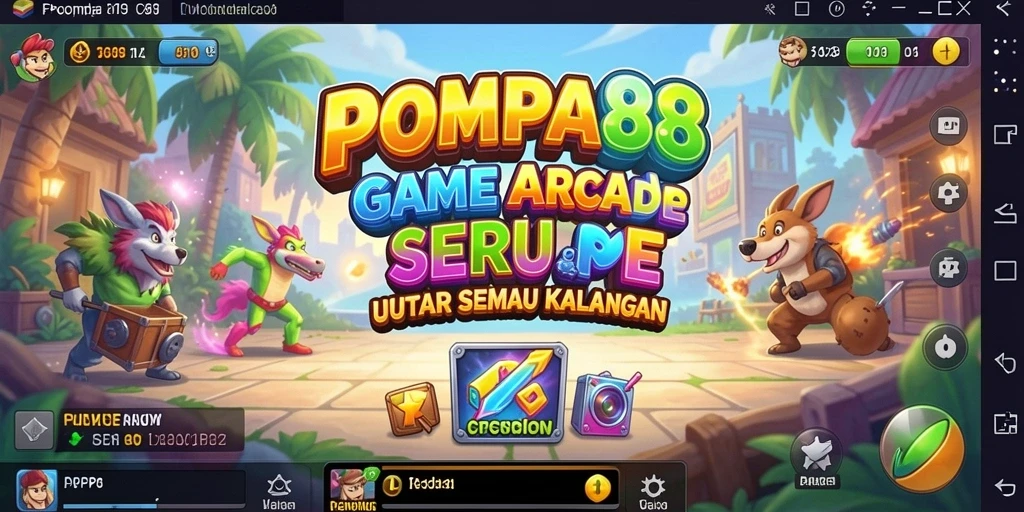 Tampilan gameplay seru dan menakjubkan dari POMPA88.
