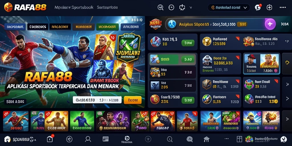 Tampilan antarmuka yang menarik dari aplikasi RAFA88 saat melakukan taruhan.