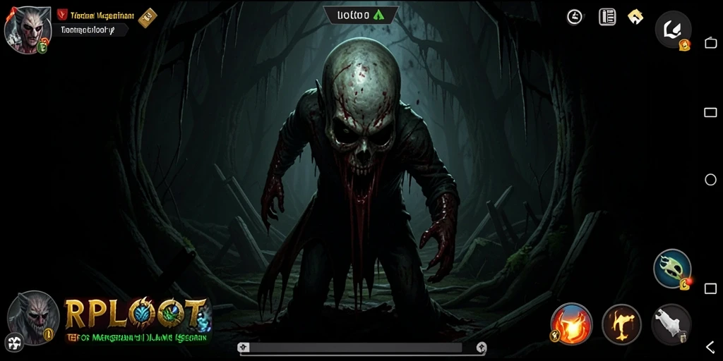 Gameplay menyeramkan di RPLOOT saat menjelajahi kegelapan.