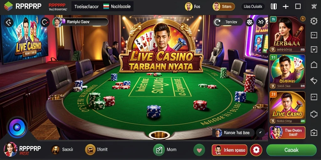 Gameplay mendebarkan di Live Casino RPRPRP dengan dealer langsung.