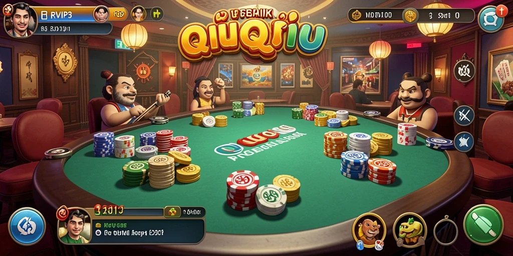Screenshot menampilkan gameplay QiuQiu yang mendebarkan di RVIP3.