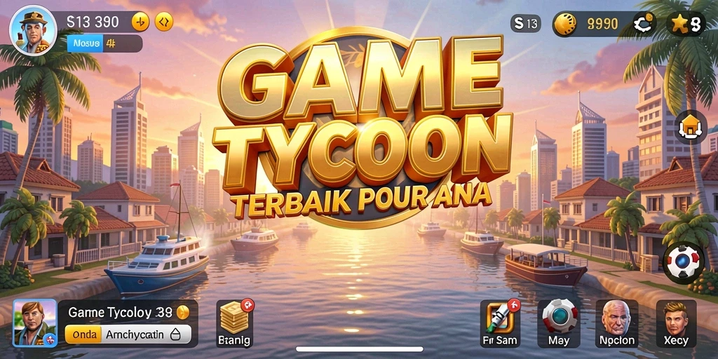 Screenshot S13 menampilkan aksi membangun kerajaan bisnis dengan gameplay seru.