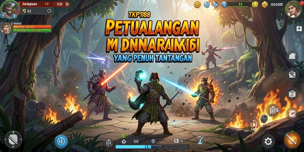 Screenshot gameplay TKP188 menunjukkan aksi menegangkan dan lingkungan yang indah.