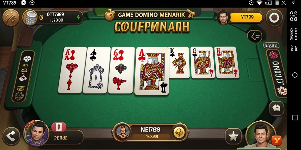 Tampilan gameplay menarik dari VT789 yang menggambarkan suasana game Domino.