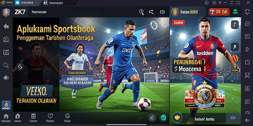 Tampilan gameplay ZK7 yang menarik dengan berbagai pilihan taruhan olahraga.